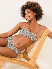 FatFace Camber Black Mono Shell Bikini Bottoms - Image 3 of 5