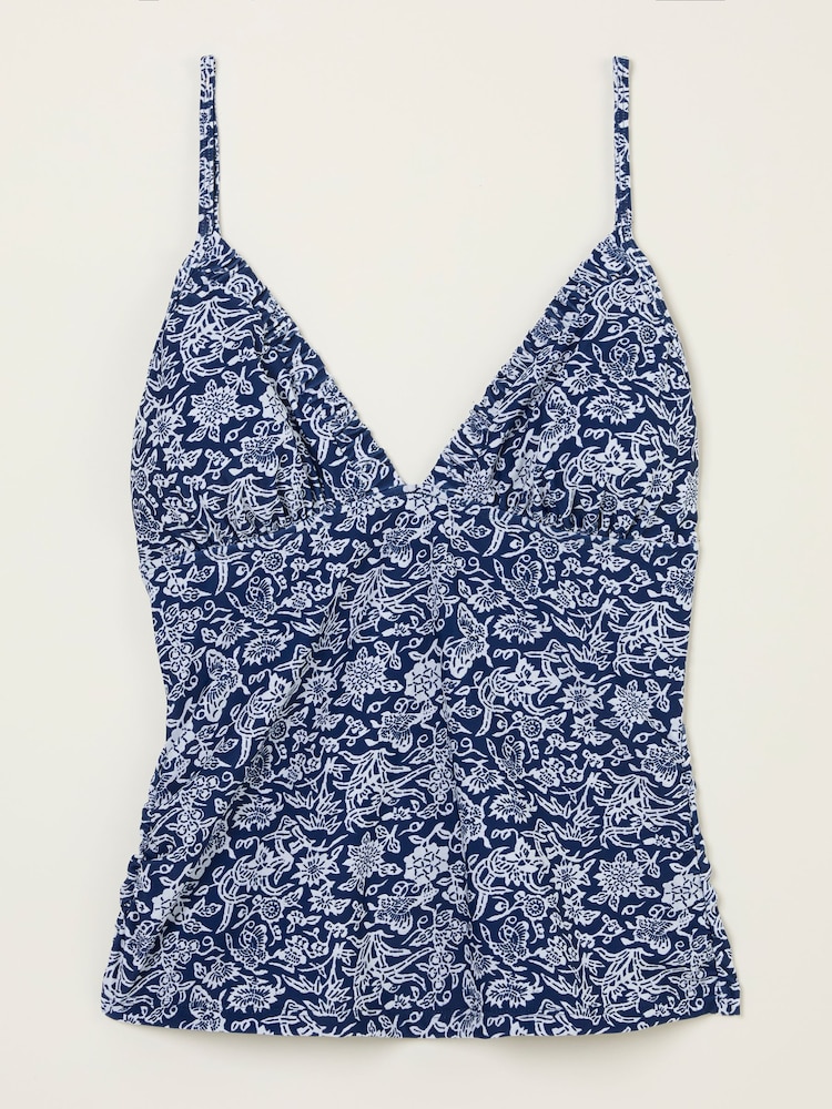 FatFace Leven Indigo Blue Damask Paisley Tankini - Image 5 of 5