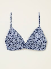 FatFace Formby Indigo Blue Damask Paisley Bikini Top - Image 5 of 5
