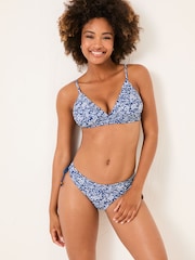 FatFace Indigo Blue Bonne Damask Paisley Bikini Bottoms - Image 1 of 5