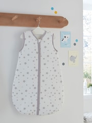 Silentnight Grey 100% Cotton Safe Nights 2.5 Tog Baby Sleeping Bag - Image 1 of 4