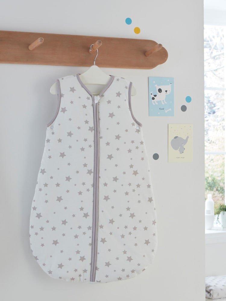 Silentnight Grey 100% Cotton Safe Nights 2.5 Tog Baby Sleeping Bag - Image 1 of 4