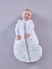 Silentnight Grey 100% Cotton Safe Nights 2.5 Tog Baby Sleeping Bag - Image 3 of 4