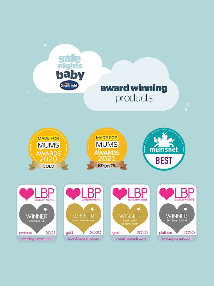 Silentnight Grey 100% Cotton Safe Nights 2.5 Tog Baby Sleeping Bag - Image 9 of 9