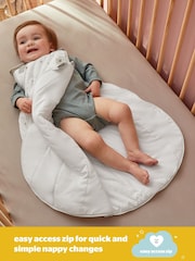Silentnight White 100% Cotton Safe Nights 2.5 Tog Baby Sleeping Bag - Image 3 of 9