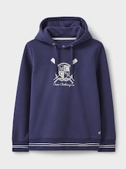 Crew Clothing Company Blue Embroidered Crest Hoodie - Image 4 of 4