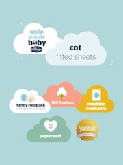 Silentnight White 100% Cotton Safe Nights Fitted Sheet - Image 7 of 9