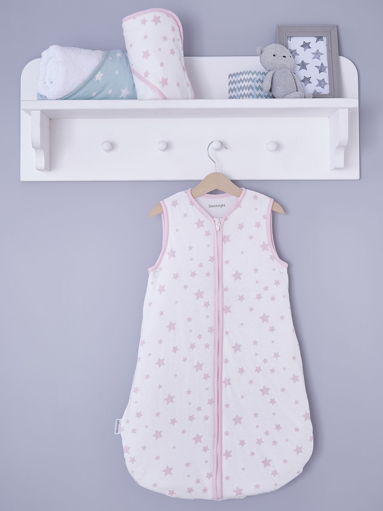 Silentnight Pink 100% Cotton Safe Nights 2.5 Tog Baby Sleeping Bag - Image 1 of 4