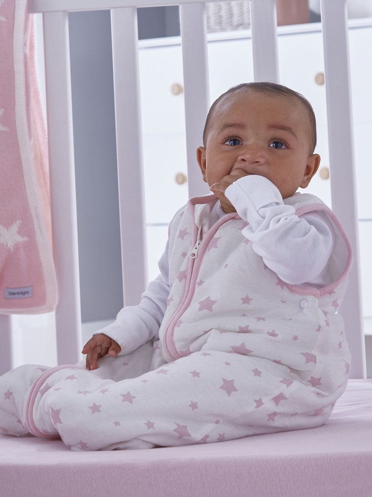 Silentnight Pink 100% Cotton Safe Nights 2.5 Tog Baby Sleeping Bag - Image 2 of 4