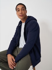 Crew Clothing Blue Zip Through Hoodie - Image 1 of 5