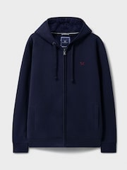 Crew Clothing Blue Zip Through Hoodie - Image 5 of 5