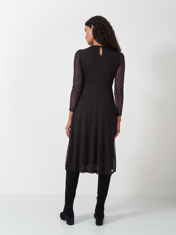 Crew Clothing Company Marten Schwarzes Tüllkleid aus Jersey - Bild 2 von 5