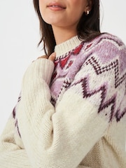 Crew Clothing Pink Fairisle Pattern Jumper - Image 2 of 4
