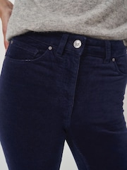 Crew Clothing Blue 5 Pocket Velvet Skinny Trousers - Image 3 of 5