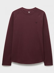 rdeča - Crew Clothing Company Long Sleeve Cotton Blend Waffle T-Shirt - Slika 5 iz 5