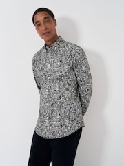 Crew Clothing Blue Meadow Print 100% Cotton Shirt - Image 1 of 5