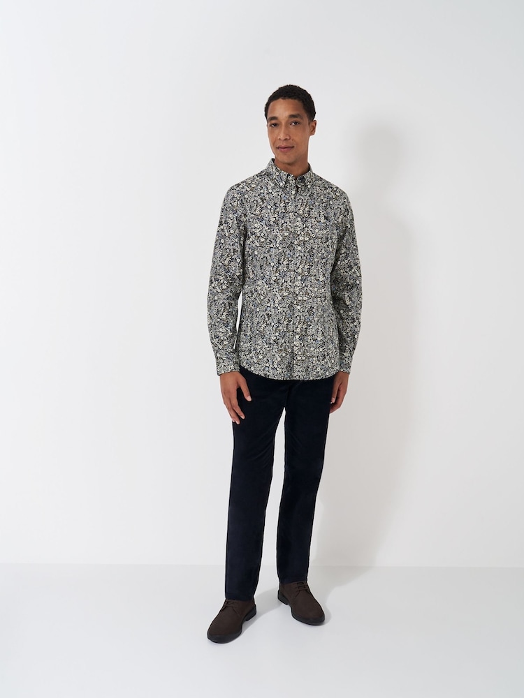 Crew Clothing Blue Meadow Print 100% Cotton Shirt - Image 2 of 5