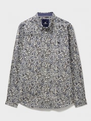 Crew Clothing Blue Meadow Print 100% Cotton Shirt - Image 5 of 5