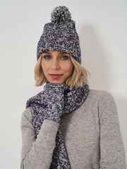 Crew Clothing Blue Twisted Yarn Beanie - Image 1 of 2