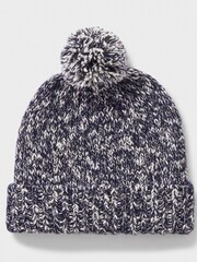 Crew Clothing Blue Twisted Yarn Beanie - Image 2 of 2