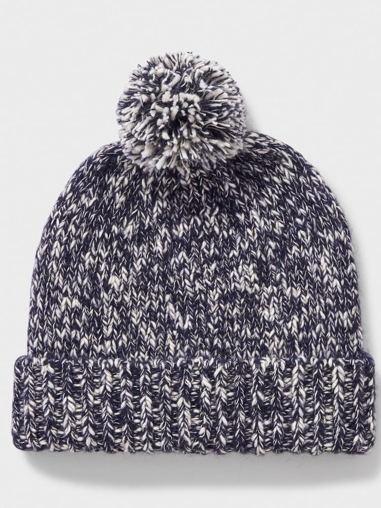 Crew Clothing Blue Twisted Yarn Beanie - Image 2 of 2