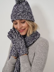Crew Clothing Company Blue Twisted Yarn Gloves - Image 1 of 2