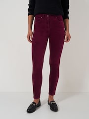 Crew Clothing Red Velvet 5 Pocket Skinny Trousers - Image 1 of 5