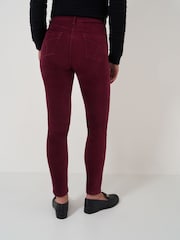 Crew Clothing Red Velvet 5 Pocket Skinny Trousers - Image 2 of 5