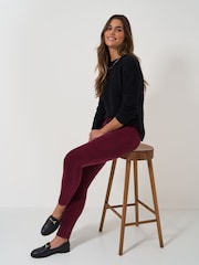 Crew Clothing Red Velvet 5 Pocket Skinny Trousers - Image 3 of 5