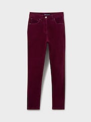 Crew Clothing Red Velvet 5 Pocket Skinny Trousers - Image 5 of 5