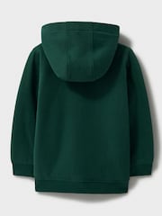 Crew Clothing Green Teddy Fleece Lined Zip 100% Cotton Hoodie - Image 3 of 3
