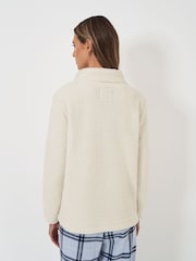 Crew Clothing Company Natural Borg Lounge Half Zip Sweatshirt - Image 2 of 4