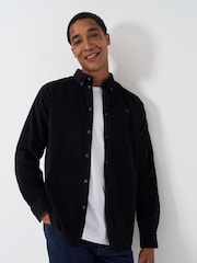 Crew Clothing Black Corduroy 100% Cotton Black Shirt - Image 1 of 4