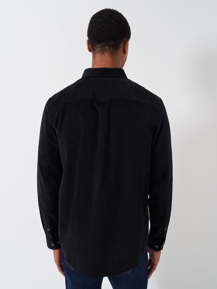 Crew Clothing Black Corduroy 100% Cotton Black Shirt - Image 2 of 4