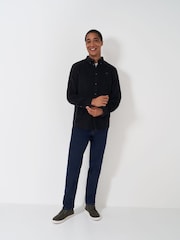 Crew Clothing Black Corduroy 100% Cotton Black Shirt - Image 3 of 4