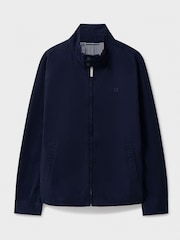Crew Clothing Company Blue Harrington 100% Cotton Jacket - Image 5 of 5