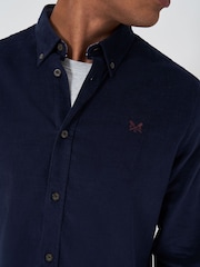 Crew Clothing Blue Corduroy 100% Cotton Shirt - Image 4 of 5