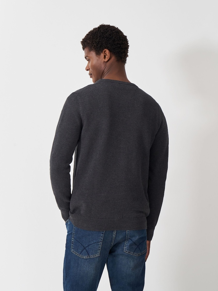 Crew Clothing Pique Stitch Rund hals  100% Cotton Genser - Image 2 of 5