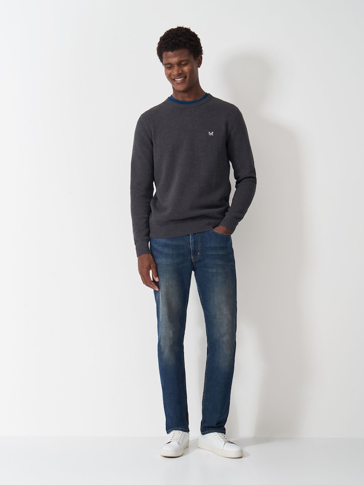 Crew Clothing Pique Stitch Rund hals  100% Cotton Genser - Image 3 of 5