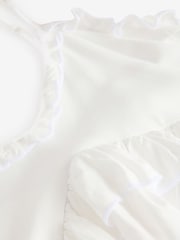 White Ruffle Midi Slip Dress - Image 7 of 8