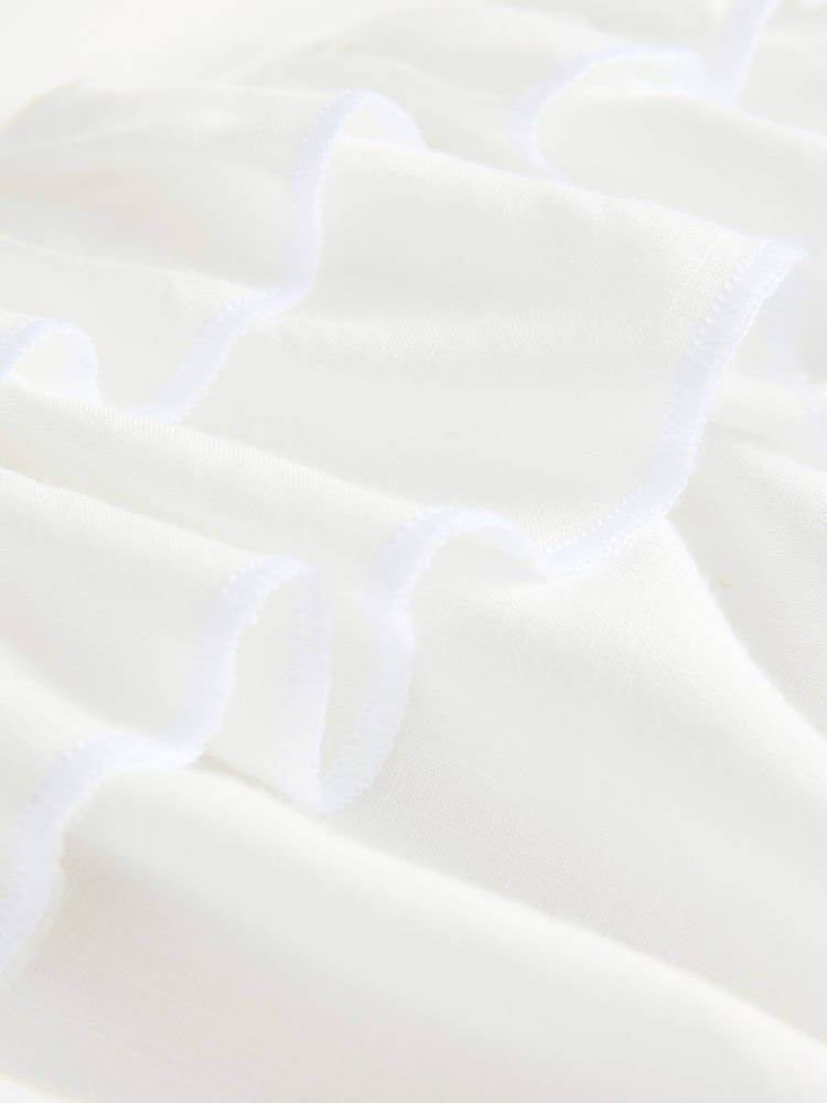 White Ruffle Midi Slip Dress - Image 8 of 8