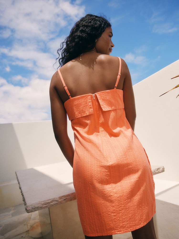 Coral Pink Bandeau Shift Dress - Image 2 of 3