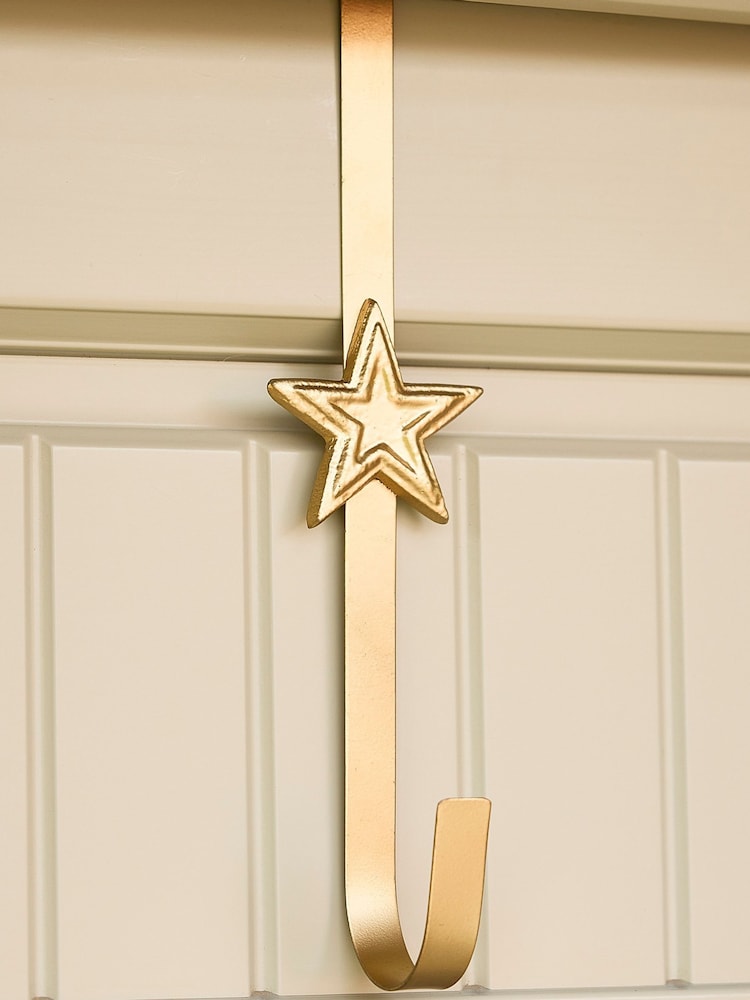 Dibor Gold Star Door Wreath Hanger - Image 1 of 4