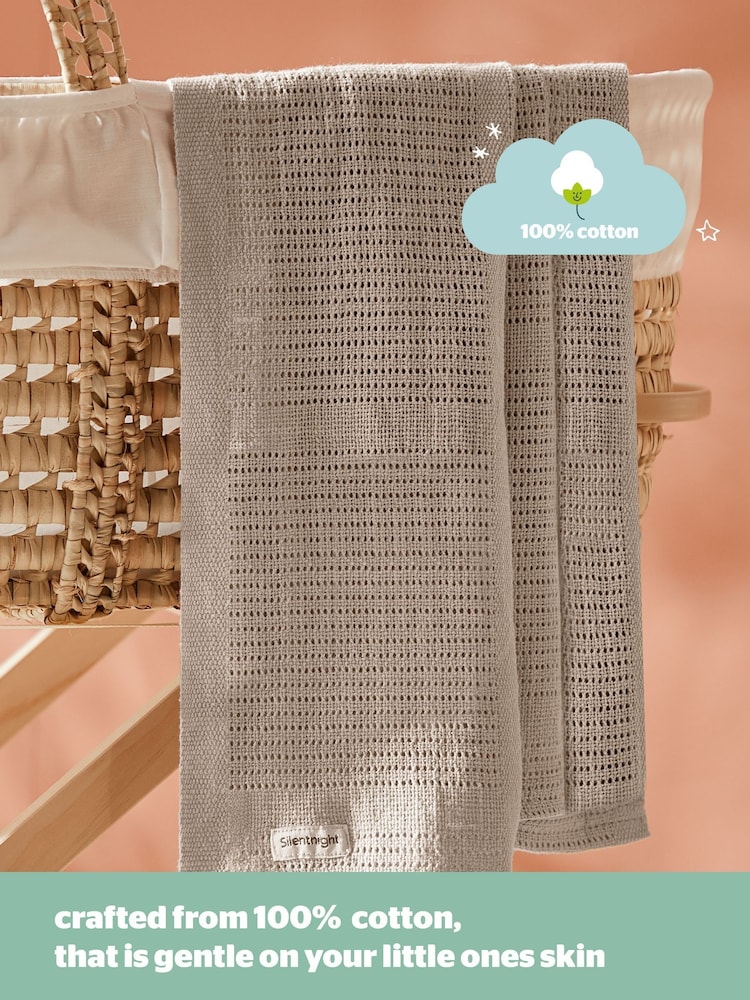 Silentnight Natural 100% Cotton Safe Nights Cellular Blanket 2 Pack - Image 2 of 11