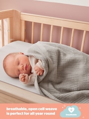 Silentnight Natural 100% Cotton Safe Nights Cellular Blanket 2 Pack - Image 4 of 11