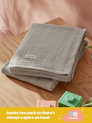 Silentnight Natural 100% Cotton Safe Nights Cellular Blanket 2 Pack - Image 7 of 11