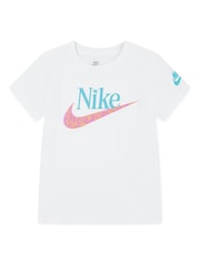 Nike White Little Kids Wild Flower Futura T-Shirt - Image 1 of 4