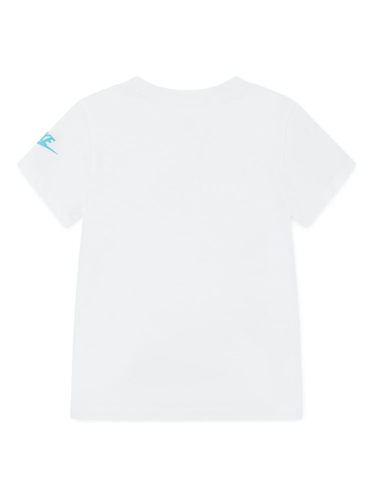Nike White Little Kids Wild Flower Futura T-Shirt - Image 2 of 4