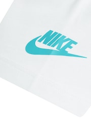 Nike White Little Kids Wild Flower Futura T-Shirt - Image 3 of 4