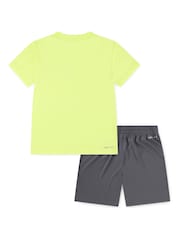 Nike Grey Little Kids DriFIT Shorts and T-Shirt Set - Image 2 of 5